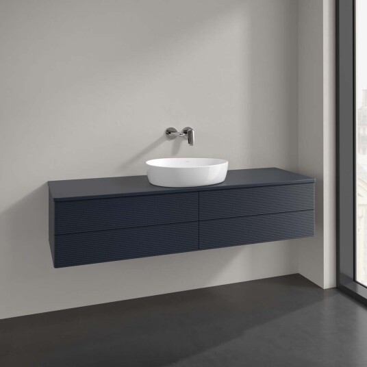 Villeroy & Boch Antao Servantskap med 4 skuffer 160x50x36 cm u/lys Blå Matt Villeroy & Boch Antao Servantskap med 4 skuffer 160x50x36 cm u/lys Blå Matt