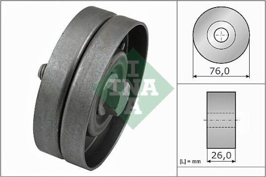 INA 532 0326 30 Løpehjul, vifterem INA 532 0326 30 Løpehjul, vifterem