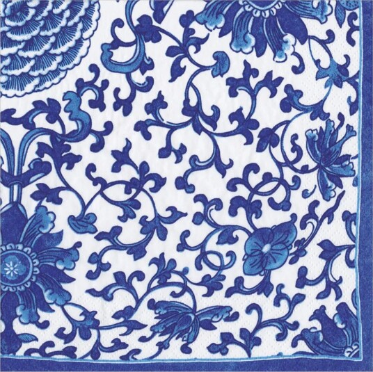 Indigo Garden Blue/White lunsj servietter