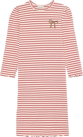 Minymo Kjole   Rib   Krydret Coral   Minymo   2 år (92)   Kjole   Rød