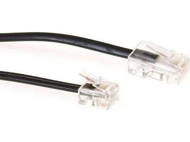 Microconnect Modular Rj11-Rj45 2M M/M Black