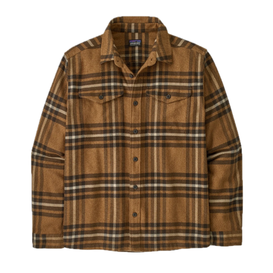 Patagonia Men"s Fjord Flannel Shirt Catch: Deer Brown M