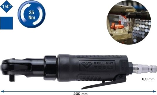 KS TOOLS BT160601 Skralleskrutrekker (trykkluftdrevet)
