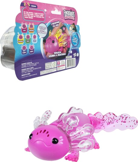 Fingerlings Glitter Axolotl Figur med Svensk, Norsk, Dansk og Finsk