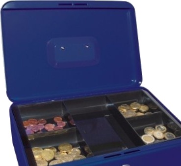 Wedo Cash Box Size 4 Blå 10,2 Cm 4" 300 X 240 X 90 Mm