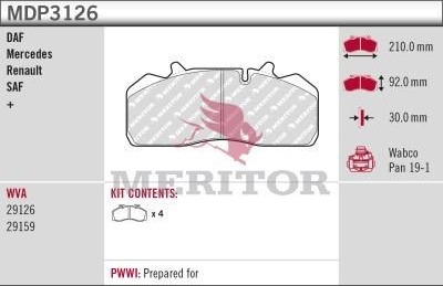 MERITOR MDP3126 Bremseklosser