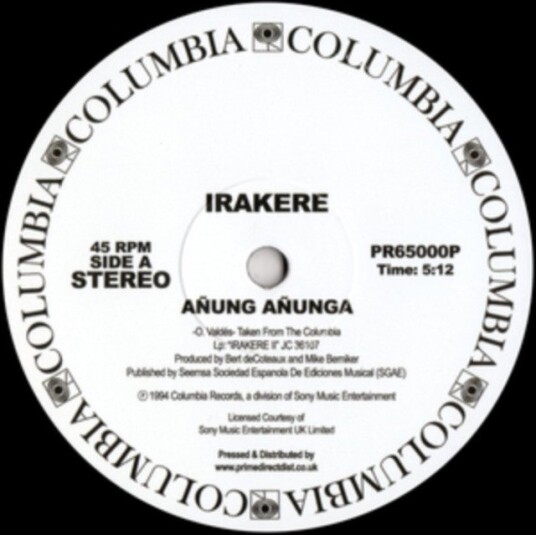 Irakere Anung Anunga Baila Mi Ritmo Uk Vinyl Irakere Anung Anunga Baila Mi Ritmo Uk Vinyl