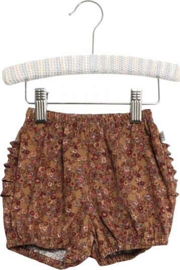Caramel Flowers Wheat Nappy Pants Ruffles Shorts (62 / 3 mnd)