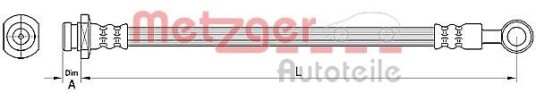 Bremseslange METZGER 4110491 Bremseslange METZGER 4110491
