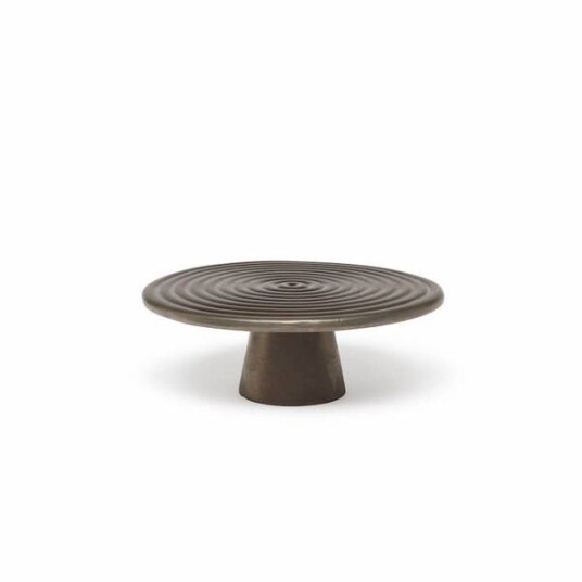 DUTCHDELUXES Serveringsfat m/stett Ø32xH9cm, Keramikk Platinum M
