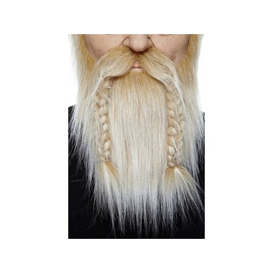 Mustaches Blondt Viking skjegg & Bart med fletter Mustaches Blondt Viking skjegg & Bart med fletter