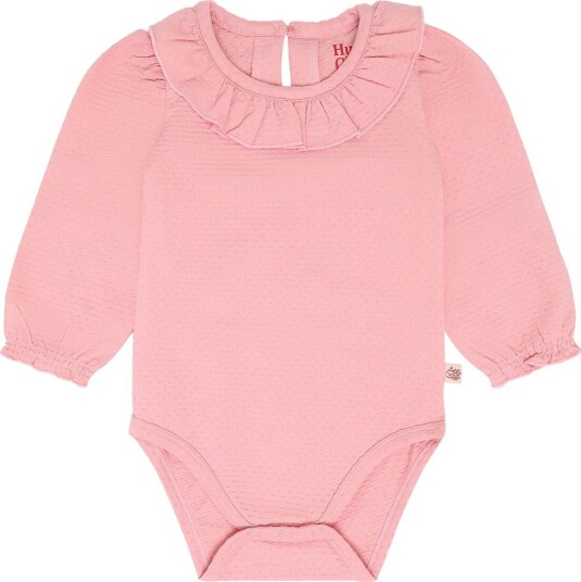Hust and Claire Body I/e HCBritt Frill Rosa Glasur Hust and Claire 2 år (92) Langermet Body