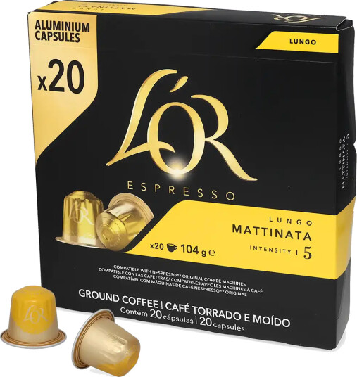 L"OR | Lungo Mattinata 20 kapsler til Nespresso®