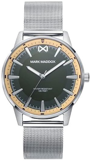 Mark Maddox Herreklokke HM0141 67 Classic Grønn/Stål Ø41 mm Mark Maddox Herreklokke HM0141 67 Classic Grønn/Stål Ø41 mm