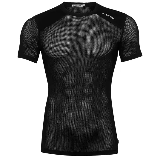 Aclima Men's WoolNet Light T-Shirt Jet Black L, Jet Black Aclima Men's WoolNet Light T-Shirt Jet Black L, Jet Black