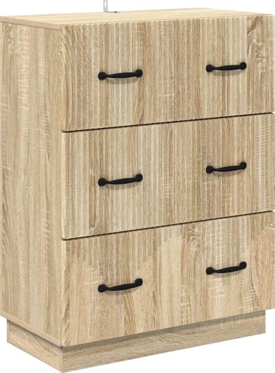 vidaXL Skuffeskap Sonoma eik 66 x 34,5 x 87 cm Konstruert tre vidaXL Skuffeskap Sonoma eik 66 x 34,5 x 87 cm Konstruert tre
