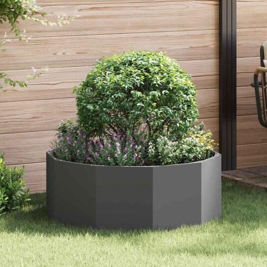 vidaXL Plantekassed Svart 90 x 90 x 35 cm Stål