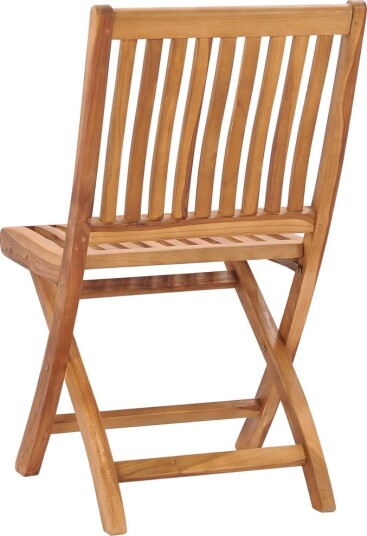 vidaXL Klappstoler 2 stk heltre teak
