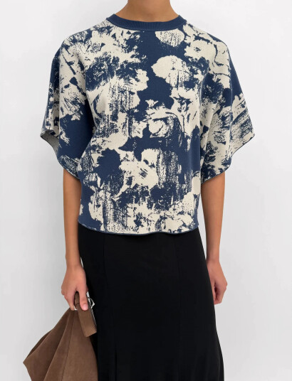 RODEBJER Rodebjer Poppi Denim Flower Navy XS