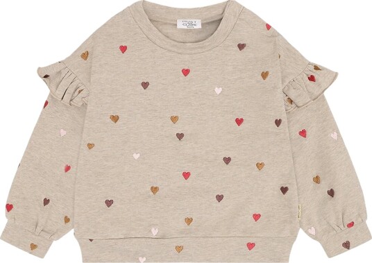 Hust and Claire Collegegenser   HcSicilia Heartbeat   Kjeks   Hust and Claire   8 år (128)   Collegegenser Beige Grå