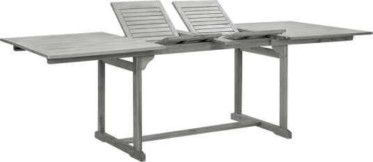 vidaXL Utendørs spisebord (160-240)x100x75 cm heltre akasie