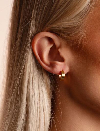 SNÖ of Sweden Liddy Small Ring Ear Plain G Onesize Gold ONE SIZE SNÖ of Sweden Liddy Small Ring Ear Plain G Onesize Gold ONE SIZE