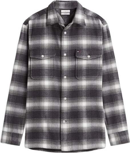 Tommy Hilfiger Flannel Check Overshirt Grey L