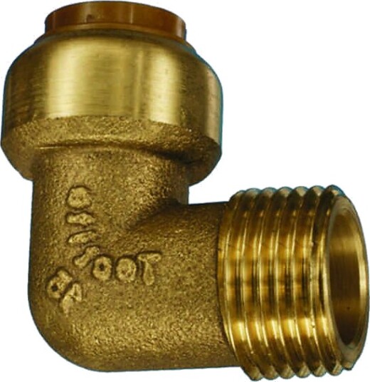 Tectite Classic 90° Albu med Utvendige Gjenger 15 mm x 1/2" i Messing