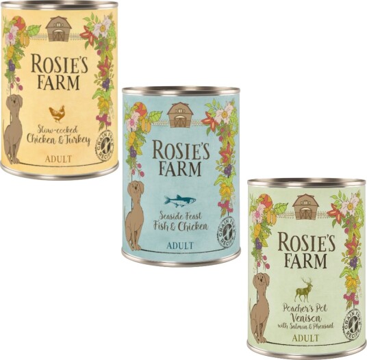 Rosie'S Farm Våtfôr Adult Mixpakke Ii & & Vilt & Fasan Kylling Kalkun Fisk 6 X 400 G