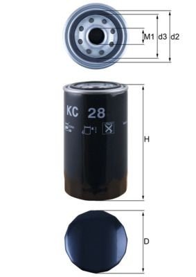 Drivstoffilter MAHLE ORIGINAL KC 28