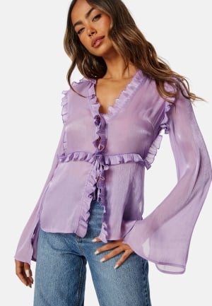 Madeleine Bitici X Bubbleroom Madeleine Sheer Blouse Lilac XL