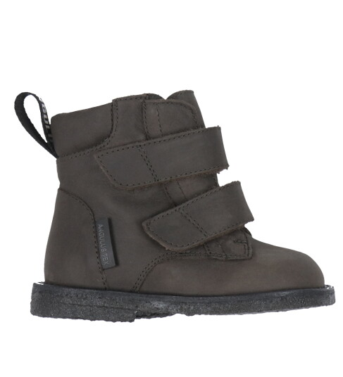 Angulus Dark Brown Begynner Tex-Støvler Med Logobånd Og Borrelåslukning 22 Angulus Dark Brown Begynner Tex-Støvler Med Logobånd Og Borrelåslukning 22
