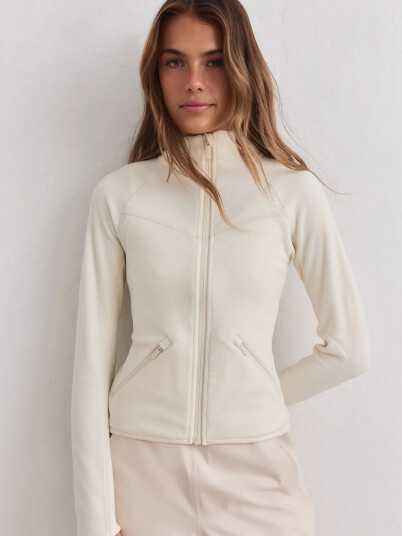 Aim"n Stretch Fleece Zip Jacket Beige L