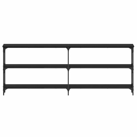 avlastningsbord svart eik 200x29x75 cm konstruert tre