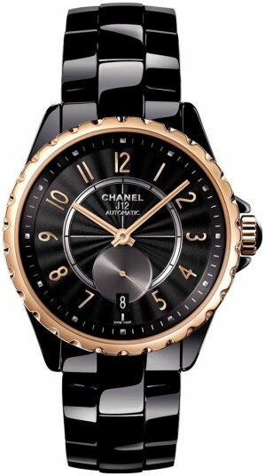 Chanel Dameklokke H3838 J12 Sort/Keramik Ø36.5 mm