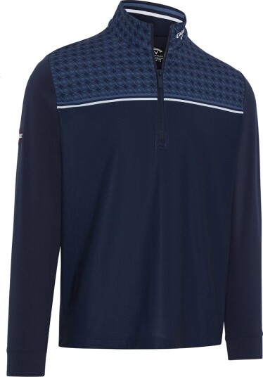 Callaway Odyssey Printed Block Pullover Blå Golfgenser herre Peacoat XXX Large