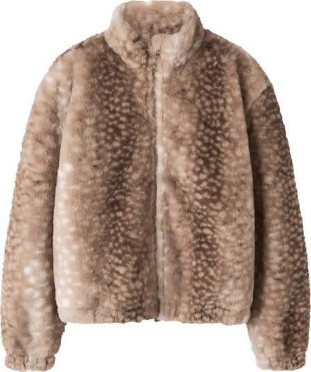name it Nkfreva Fake Fur Ls Bomber - COCA MOCHA - 116