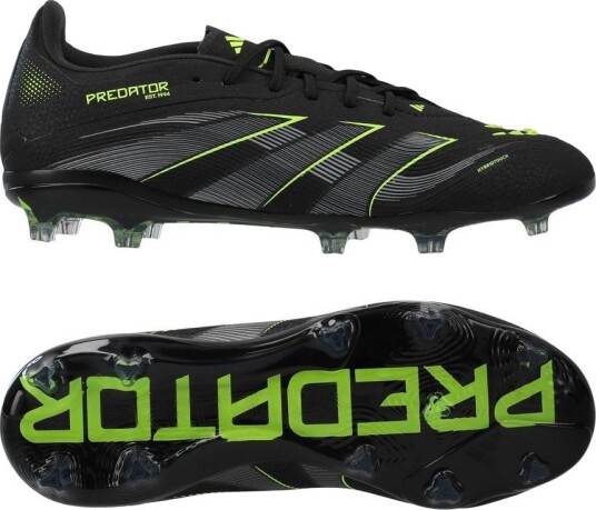 adidas Predator Elite Fg Electric Stealth   Svart/metall/sitron Barn   Gress (Fg) størrelse 33½
