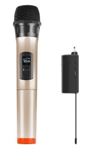Trådløs Uhf Dynamisk Mikrofon Puluz Pu628j 3,5 Mm (Gull)