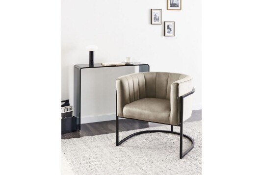 Lenestol Larvik II Taupe/svart Taupe/svart