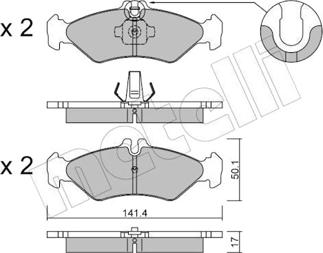 METELLI 22 0571 0 Bremseklosser