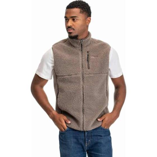 Bergans Lunnan Pile Fleece Vest Herre Rock Taupe L