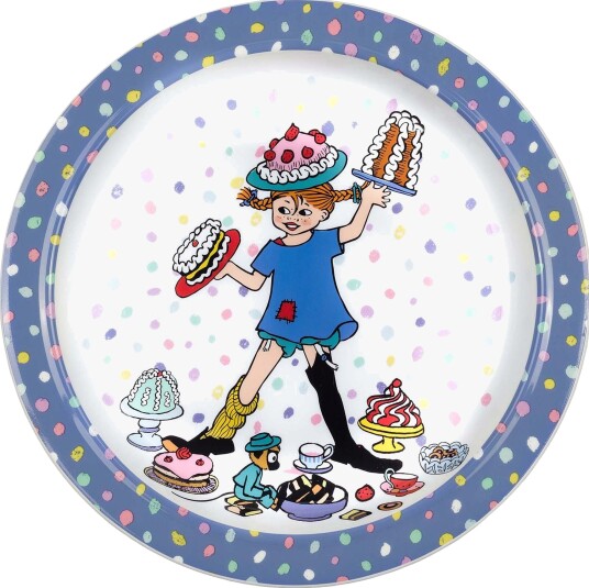 Pippi Bursdag Tallerken, Blå