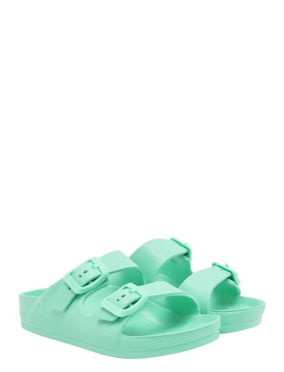 Color Kids Sandals W. Buckles Green 28