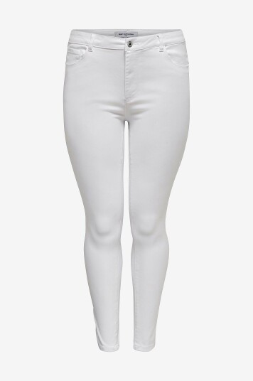 Only Carmakoma - Jeans carAugusta HW Skinny - Hvit