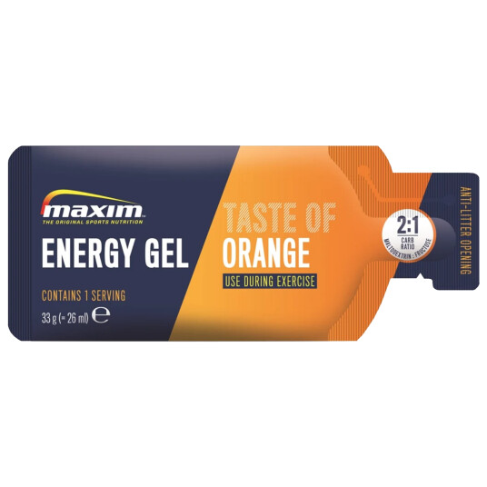 Maxim Energy Gel 33g, gel 33g Appelsin