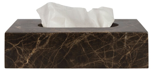Mette Ditmer Marble lommetørkleboks 14 x 25,5 cm Brun