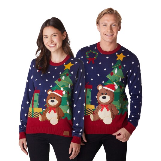 Silly Santa Teddybjørn Julegenser - X-Large