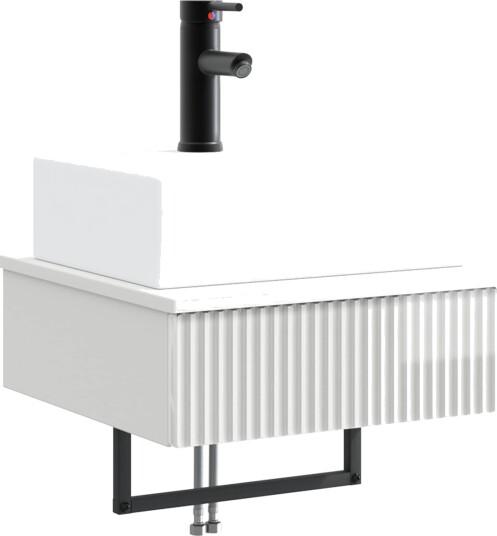 Vegghengt vask Høgglans hvit 40 x 41 x 39 cm Konstruert tre Vegghengt vask Høgglans hvit 40 x 41 x 39 cm Konstruert tre