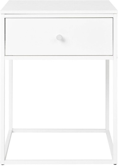 Vita hjørnebord 1 skuffe hvit.